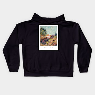 Landscape by Vincent van Gogh with text Kids Hoodie